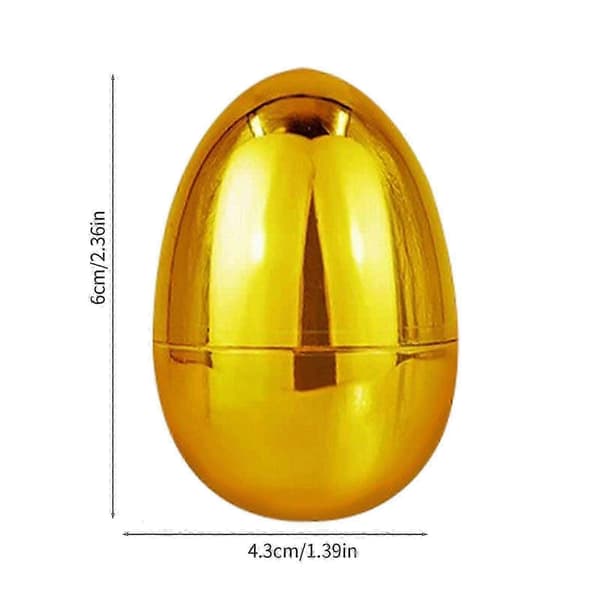 Golden Egg Plastic Easter Eggs - Surprise Fillable Eggs for Easter Egg Hunt, Basket Stuffers, and Kids' Toys Gold