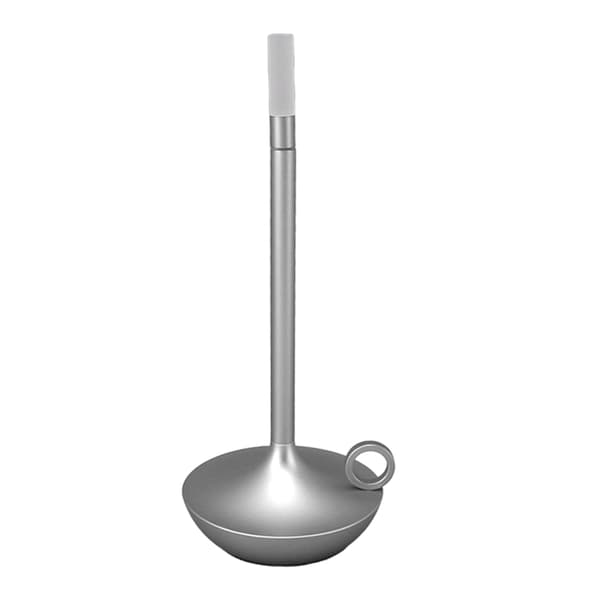 (SC) Cordless Table Lamp Innovative Light Shape 3 Brightness Levels Dimmable Rechargeable LED Desk Lamp Silver
