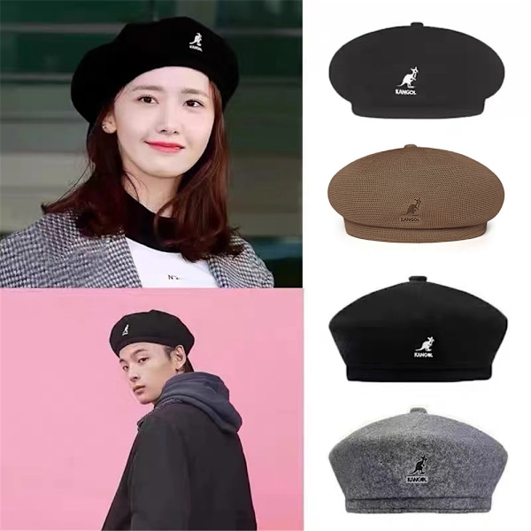 Kangol Ull/Mesh Flat Cap Menn Kvinner Ull Beret Caps Vinter Casual Newsboy Cap C