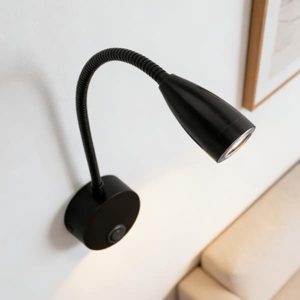(SC) Reading Lamp - LED Wall Lamp - Aluminum - 6000k Cool White - Requires 2 Bulbs, Small Night Light