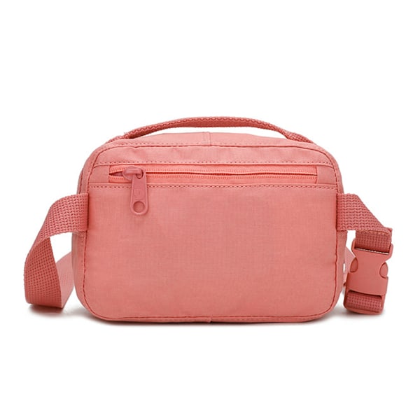 Dame og Herre Lille Canvas Taljepose Fanny Pack Bæltetaske Pink