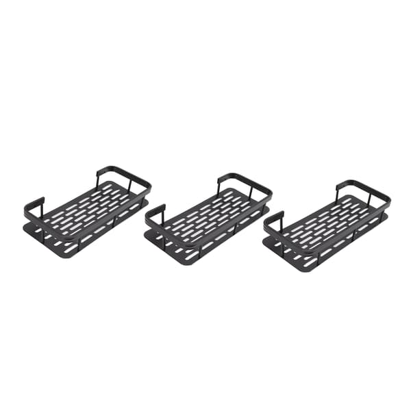 (SC)Shower Storage Shelf with Robust 3-Tier Design, Premium Aluminum Construction, Rustproof Shower Caddy for Organized Bathroom Essentials, No Drilling