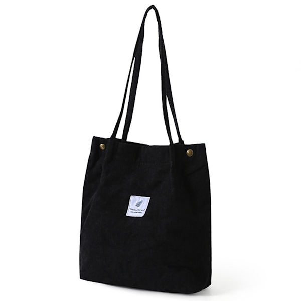Handväska Stor Kapacitet Crossbody Väska med Axelrem Black