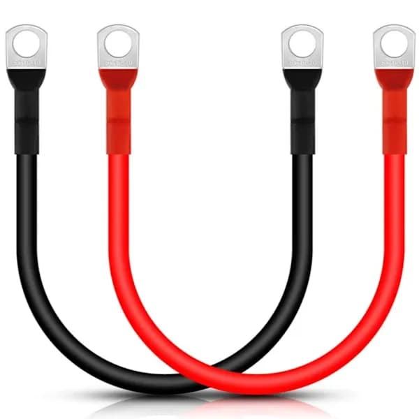 (SC)2 pcs 12V M10 Battery Cables, 30cm Battery Cables, 16mm Car Battery Cable, P[EN]