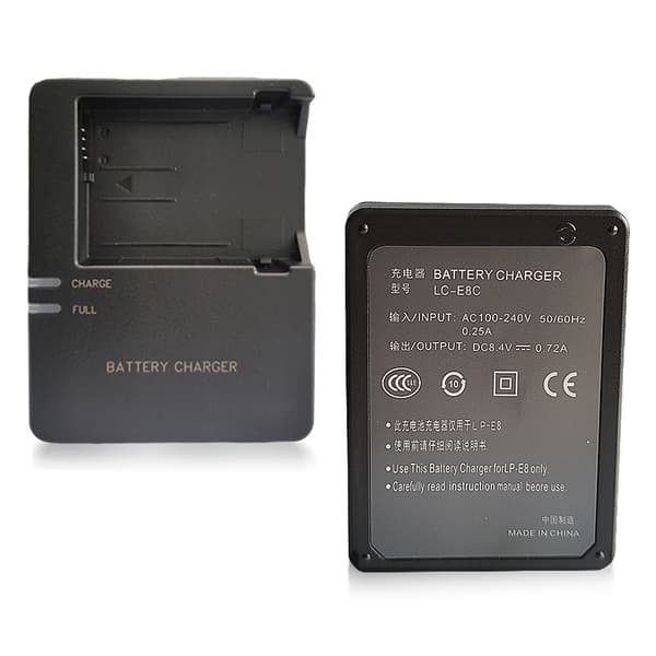 Oplader til Canon EOS 550D 600D 650D 700D LC-E8 Batteri