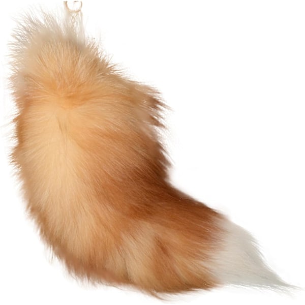 Falsk Rævehale, 40cm Dyrehale, Fluffy Faux Fur Hale, Realistisk Rævehale, Nøglering, Pung Dekoration Rævehale, Rollespil, Gylden