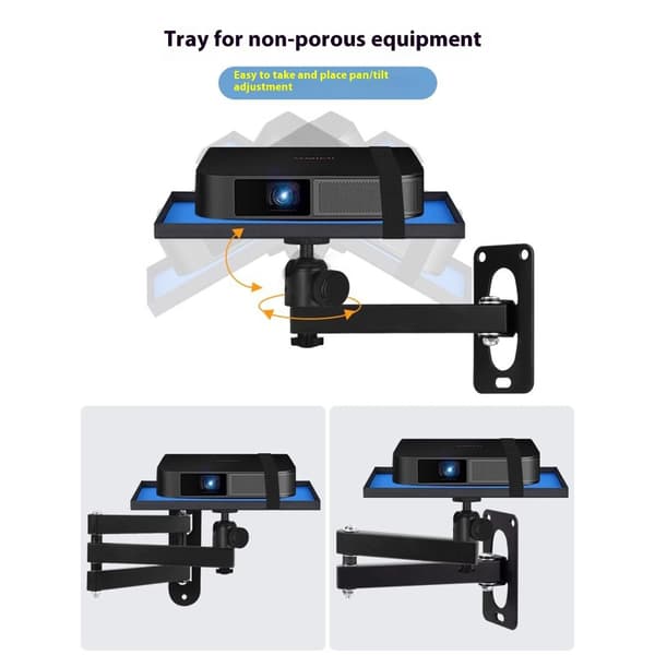 (SC)Foldable Projector Wall Mount with 5KG Load Capacity Dual Swivel Joints null - 80CM 1.2