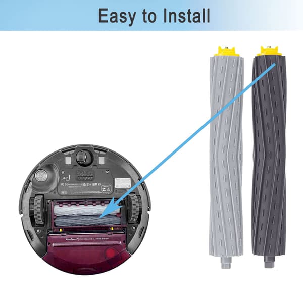 (SC)Replacement Roller Brush for Roomba 800 900 Series, Spiral Brush Design, Debris Extractor, Durable Rubber Brushes, Multi-Surface Rubber Brushes