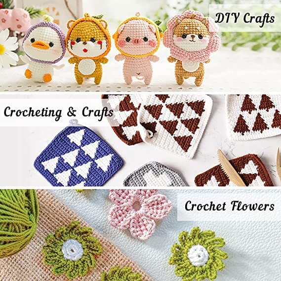 (SC) 103-piece Crochet Kit with Yarn Set - Perfect Starter Kit