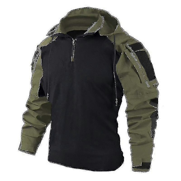 Taktisk Herrskjorta US Kamouflage Militär Strids T-shirt Airsoft Paintball Camping Jakt Kläder Utmärkt XXL