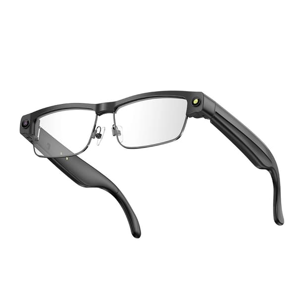 (SC)Smart AI Glasses (Black Frame) with 8MP Camera, 1200P Video Stabilization, AI Assistant, Real-time Translation, and Object Recognition Transparent Transparent 150