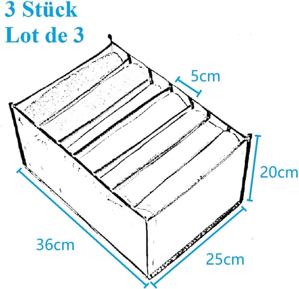 {SC}Storage Boxes for Trousers, Jeans, Sweaters, Stackable Visible Organizer to Keep Clothes Tidy, Space-Saving