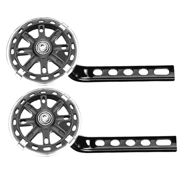 (SC) Training Wheels for Single-Speed Kids' Bikes, Non-Slip Design with Built-in Micro-Generator for Luminous Wheels, Silent Flashing