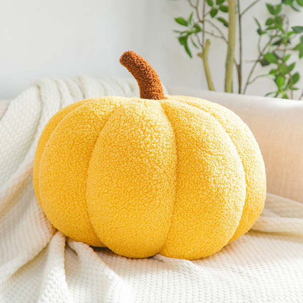 35cm Pumpa Kudde Plysch Leksak Halloween Pumpa Dekorativ Kudde Heminredning Fest (Brun)