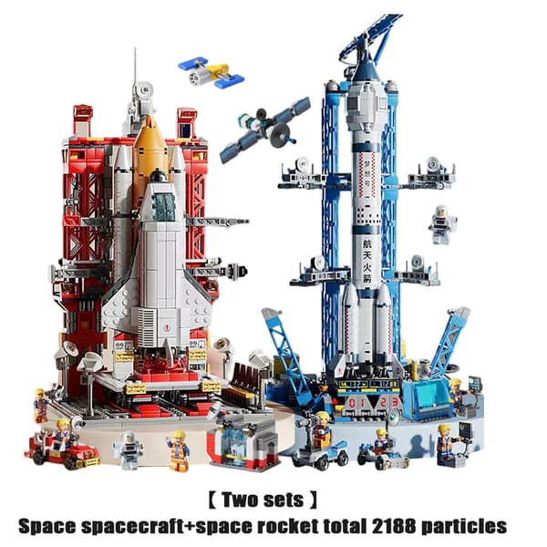 (SC)Creative Building Set Space Exploration for Kids, STEM Space Engineering Educational Toy with Learning Through Play Concept, Countless Toy Possibilities