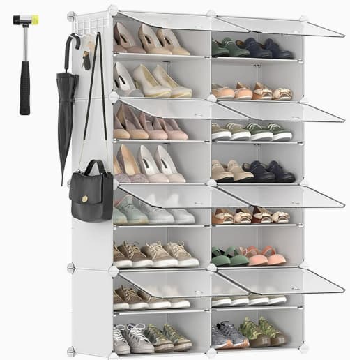 [SC]2026 New Modular Shoe Rack, 8 Compartments, Modular Storage Shelf, with Door
