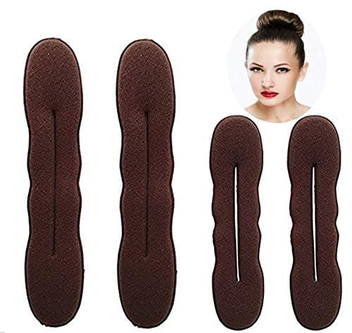 [SC] Magic Hair Bun Maker 4-pack (2 Small, 2 Large) Foam Bun Shaper Accessory Strong Flexible Reusable