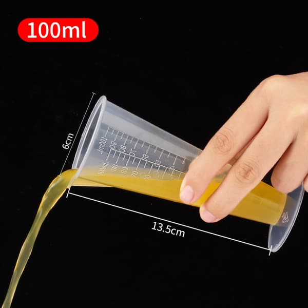 (SC) Plastic Measuring Cup for Kitchen with Scale, Baking Measure, Transparent Measuring Cylinder, 100 ml ~ 5000 ml Large Capacity, Large Capacity. (7 pcs)[mo]