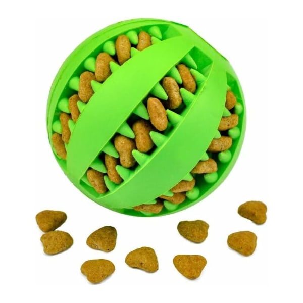 Dog Biting Ball (Grön Watermelon Ball Large) vit