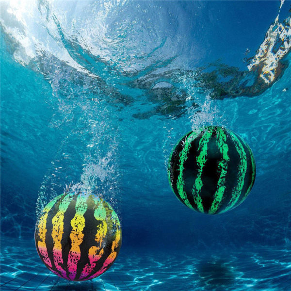 Vattenmelonboll Regnbåge PVC Uppblåsbar Barnleksak Elastisk Boll Strandparty Regnbågsboll