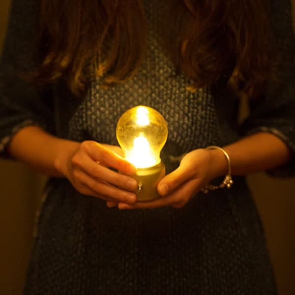Mini LED bordlampe med USB-opladningskabel Guld