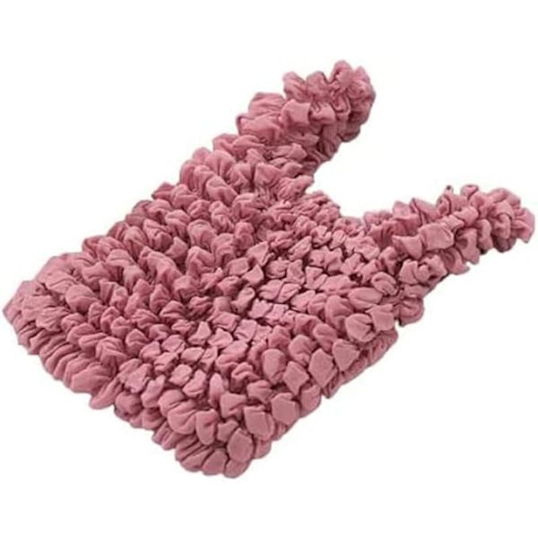 Magisk strækbar pose, plisseret pose, genanvendelige indkøbsposer, vaskbare, bærbare, store indkøbsposer med flere formål, tote-tasker, indkøbsposer Pink