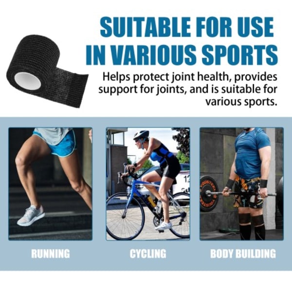 Elastiska självhäftande sportbandage knäskydd Andas och varma utomhussporter löpning fitness knäskydd