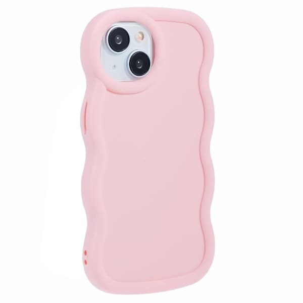 iPhone 13 Mobil Deksel Bølgete Lys Rosa