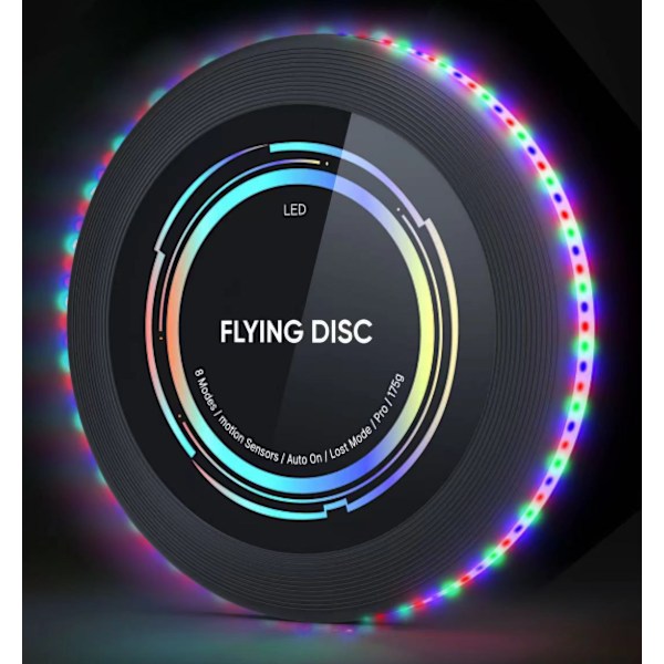 Ladattava LED Frisbee - 175G-RGB - Älykäs tila - Automaattinen sytytys - Hauska lahja syntymäpäiville ja retkeilyyn - Satunnaiset UFO-kuviot Three Colors