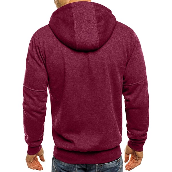 Herrar Hoodies Sweatshirt Zip Up Lätta Jackor 1 Red XL