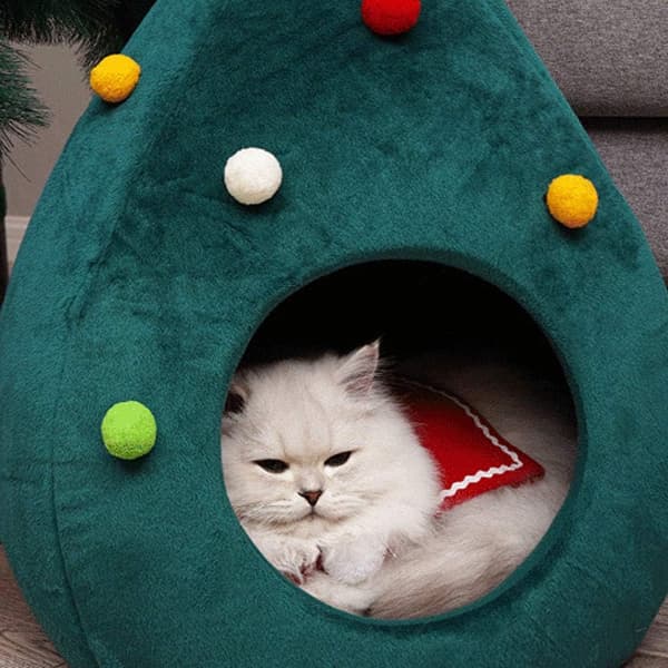 Vaskbar Julehundebed for Katt, Hundebed, Katt- og Hundematte