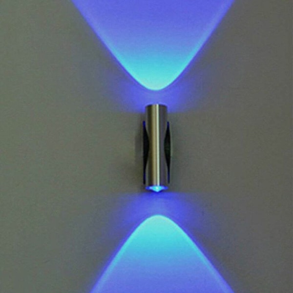 Övre och nedre vägglampor (blått ljus+inomhusversion -2W) vit