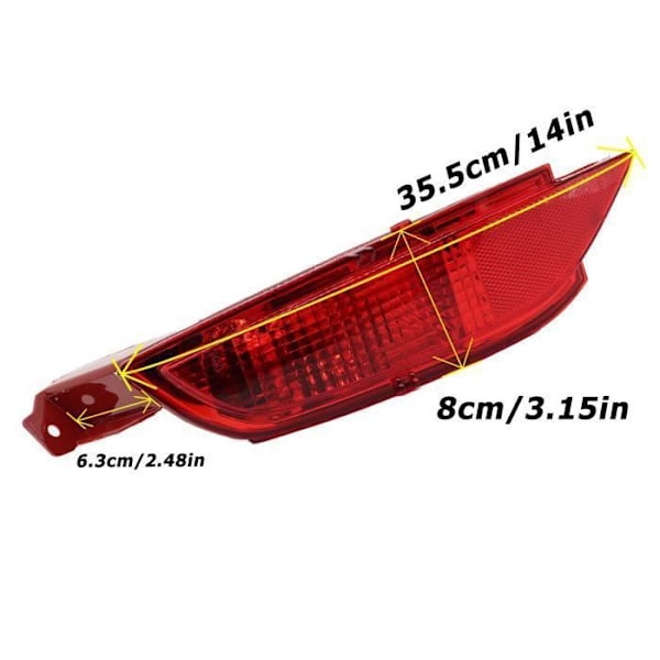 Punainen vasen takasumuvalo - Sumuvalaisin - Sumuvaloprojektori Ford Fiesta Mk7 WT 2008-2014 C-MAX2010-2015
