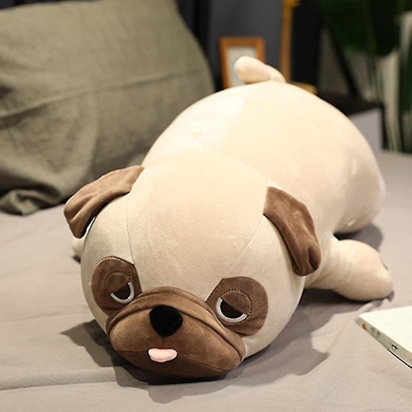 Söt Mops Plyschleksak Kudde Gosedjur Hund Mjuk Docka Födelsedag Barn Julklapp Hög Kvalitet 60cm 60cm