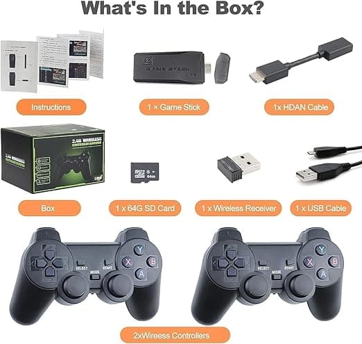New Retro Gaming Console with 20,000 Games, 4K HDMI, incl 2 Wireless Controllers