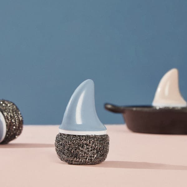 3 st Creative Hajfenformade Trådboll Rengöringsbollar i Stål