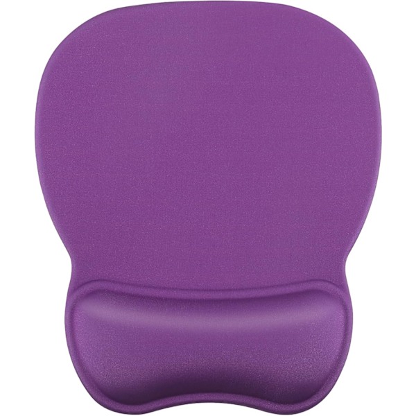 Ergonomisk musmatta med handledsstöd i minnesskum, bekväm datormusmatta för bärbar dator, smärtlindrande handledsstöd Pure Purple