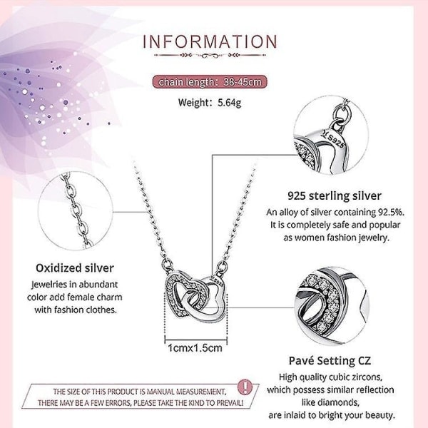 Snabb frakt Kärlek S925 Sterling Silver Damhalsband Silver Silver