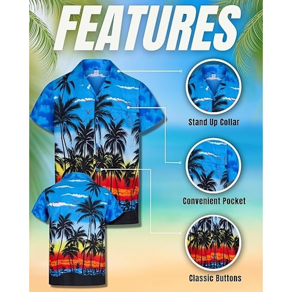 Herre Casual Skjorter Aloha Skjorte - Herre Skjorter Hawaiisk Kostyme Sommerskjorter Strandfest Kostyme Utdrikningslag Skjorter - Herre Hawaiiskjorter 5XL 5XL