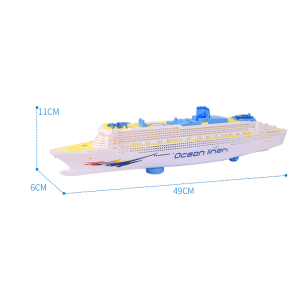 Elektrisk Havforing Cruise Skip Leke Blinkende Fargerik Sirene Lyd Barn Utdanningsmodell