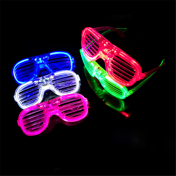 20 kpl Luminoivat Juhla Lasit 5 Väriä LED Loistavat LED Aurinkolasit Muovi Välkkyvät Neon Asut