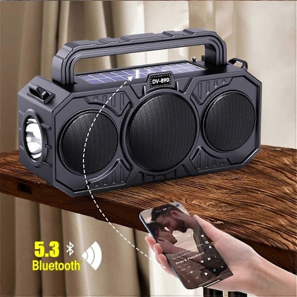 Bluetooth-kaiutin, kannettava langaton kaiutin LED-valolla
