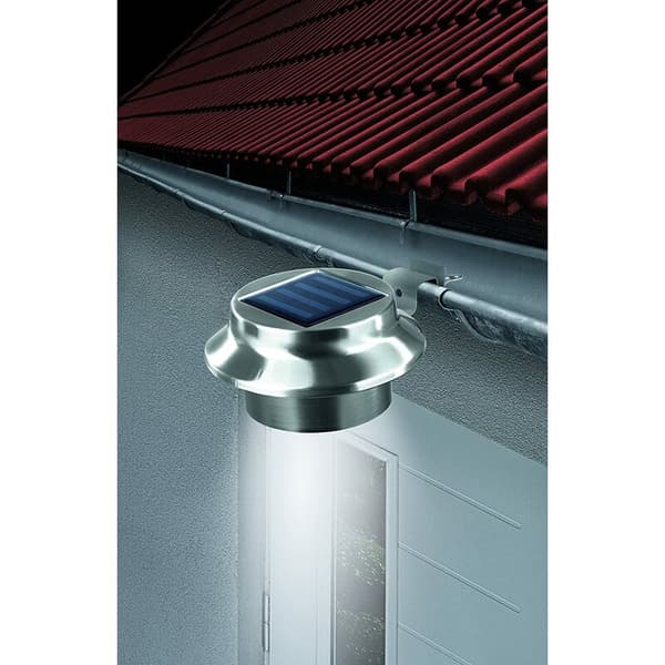 Solcelle gjerdelampe Gjerdelampe Korridorlampe 3led Vaskelys (Solcelle vegglampe 3 stk)