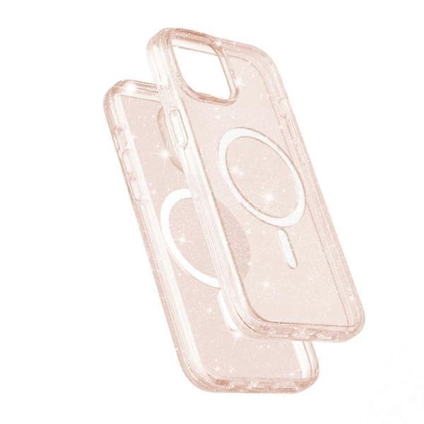 För iPhone 15 Terminator Stil Glitter Pulver MagSafe Magnetiskt Mobiltelefonfodral