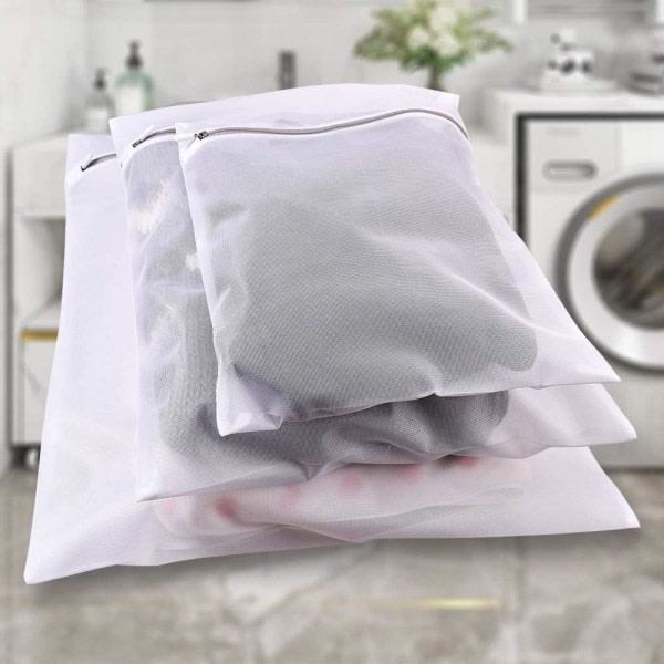 Pakke med vaskeromposer Premium glidelås Mesh Reiseoppbevaringspose Klær Vaskeromposer (2 store+2 mellomstore+1 liten)