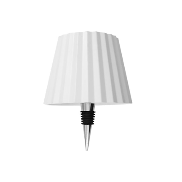 Trådlös Vinflasklampa 3 Färger LED Touch Kontroll Vinflaska Nattlampa för Restaurang Bordsskiva Bar Atmosfärslampa White pleated