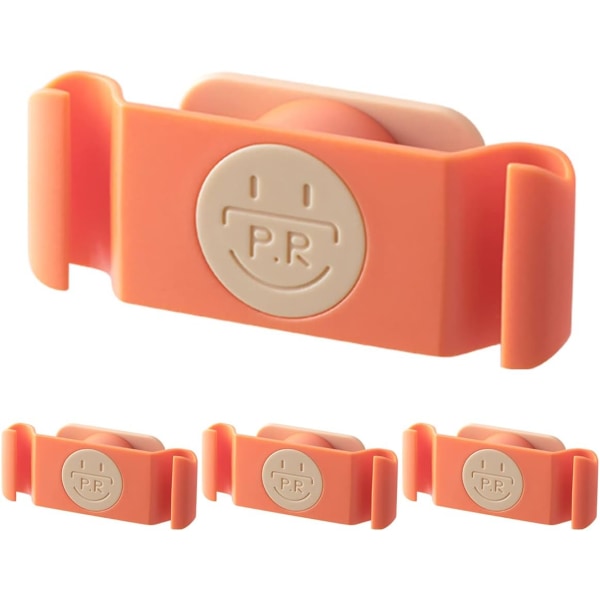 Roterande sladdhållare utan hål orange 4 set