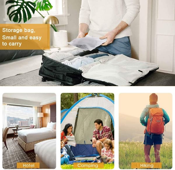 2 stk. klessnor, klessnor for utendørs campingreiser (svart)