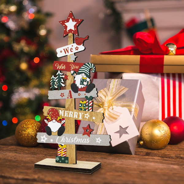 Julbordsskylt i trä Julborddekoration Jultomtebordsskylt Juldukning Julfest A