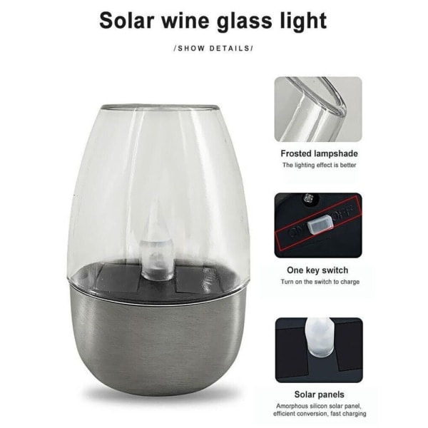Solcellslampa LED-ljus CAPPING TRANSPARENS CAPPING Capping transparens Capping transparency Capping transparency